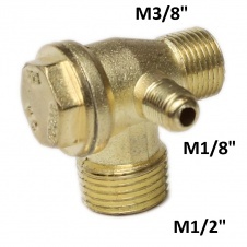 Клапан обратный M1/2"*M3/8"*M1/8" 24F220-1.3-62
